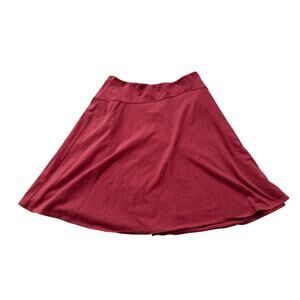 Prana Maroon A line lightweight skirt sz S stretchy fit and flare casual